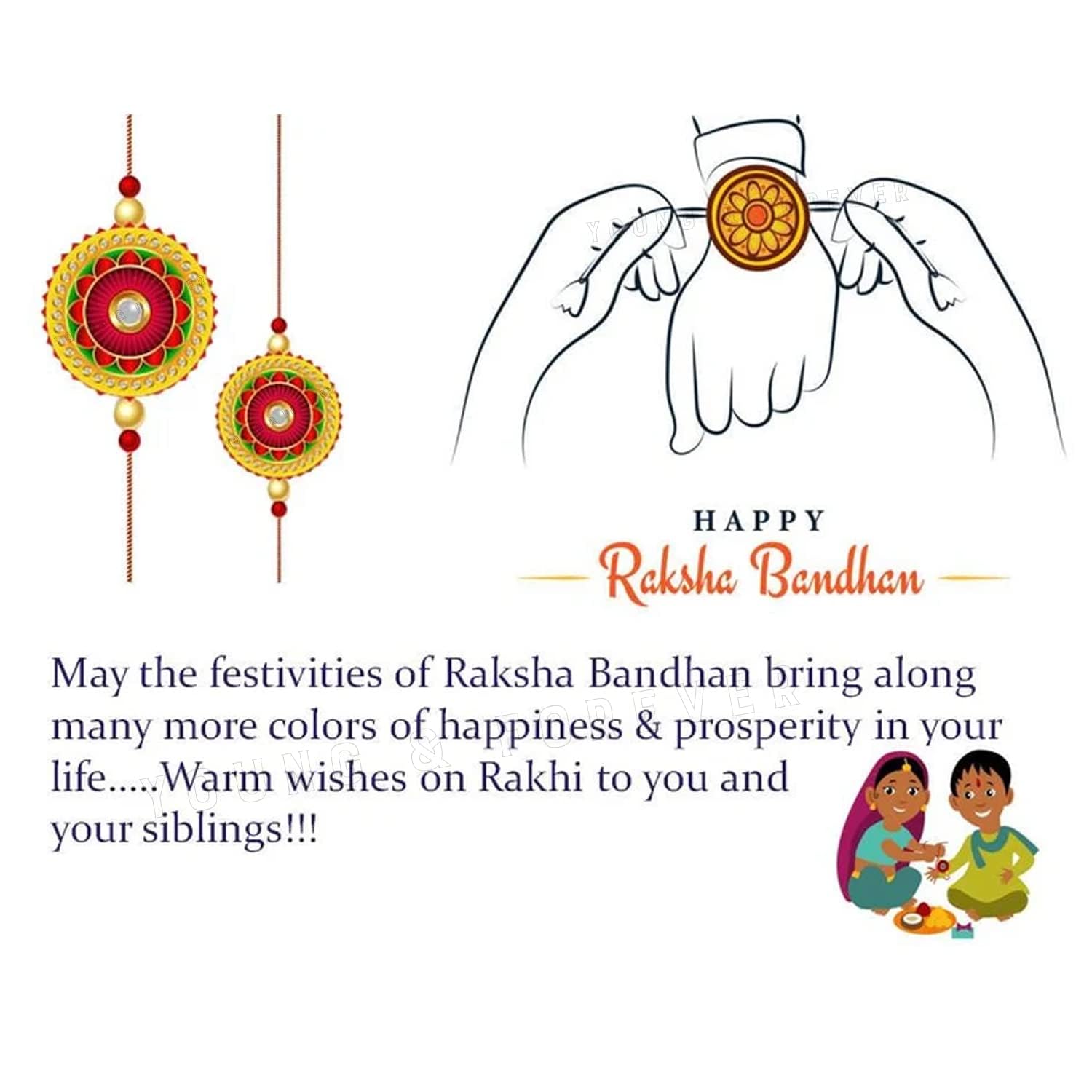 GR DESIGN®Designer Blue Evil Eye Rakhi Set for Brother (Pack of 3) - Image 5