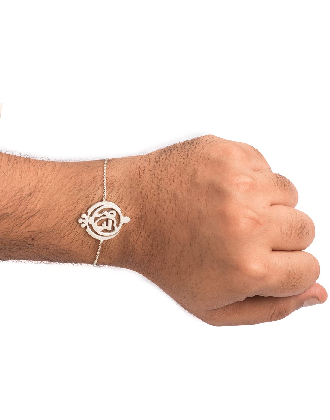 abhooshan Silver Alloy Holy Sikh Ek Onkar & Khanda Bracelet Rakhi | For Bhaiya Brother Stylish | Latest Gift for Men Boys Combo | Khanda & Ek Onkar Rakhi set for Brother - Image 2
