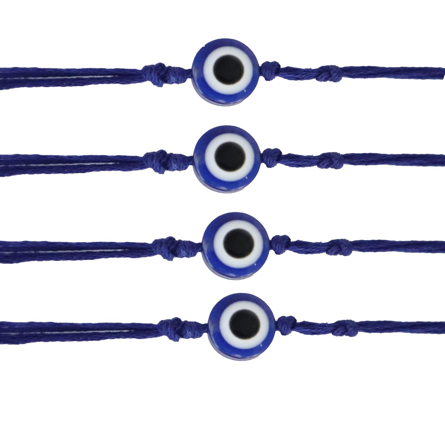 Alaukik Premium Evil Eye Rakhi Protect From Negative Energy Unisex Evil Eye Rakhi With Beads Handmade Rakhi for Brother/Sister set of 4 - Image 2