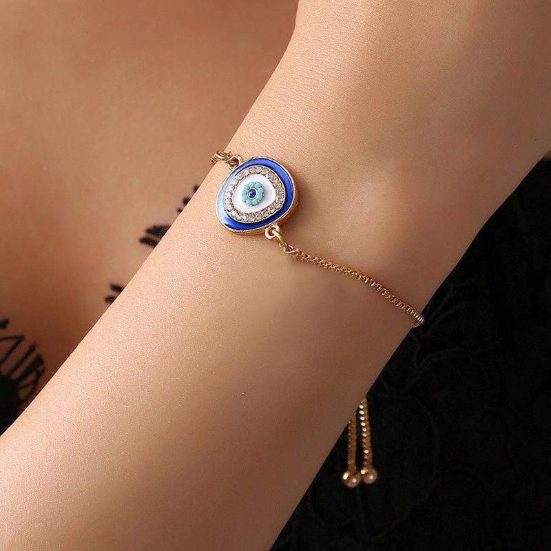 ANISHOP Stylish Blue Evil Eye Mangal Sutra Beautiful Artificial Hand Bracelet/Bangle for Women and Girls - Image 5