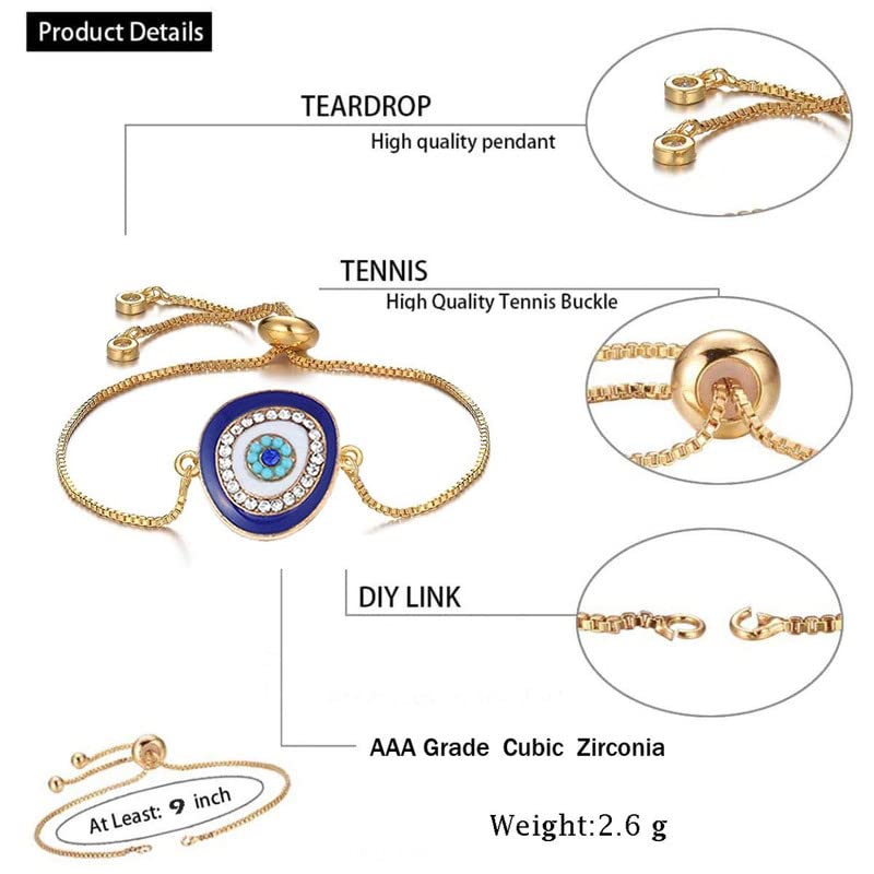 ANISHOP Stylish Blue Evil Eye Mangal Sutra Beautiful Artificial Hand Bracelet/Bangle for Women and Girls - Image 4