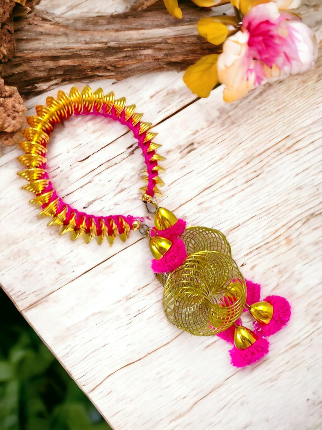 Sesonby Set Of 2 Bhabhi Rakhi For Sister Rakhi For Girls Rakhis | rakhiS for sister in law | rakhi combo Rakhis Hanging chuda rAkhi | Bhabhi RAkhi Wrist Band #K-118-Two Pink - Image 3